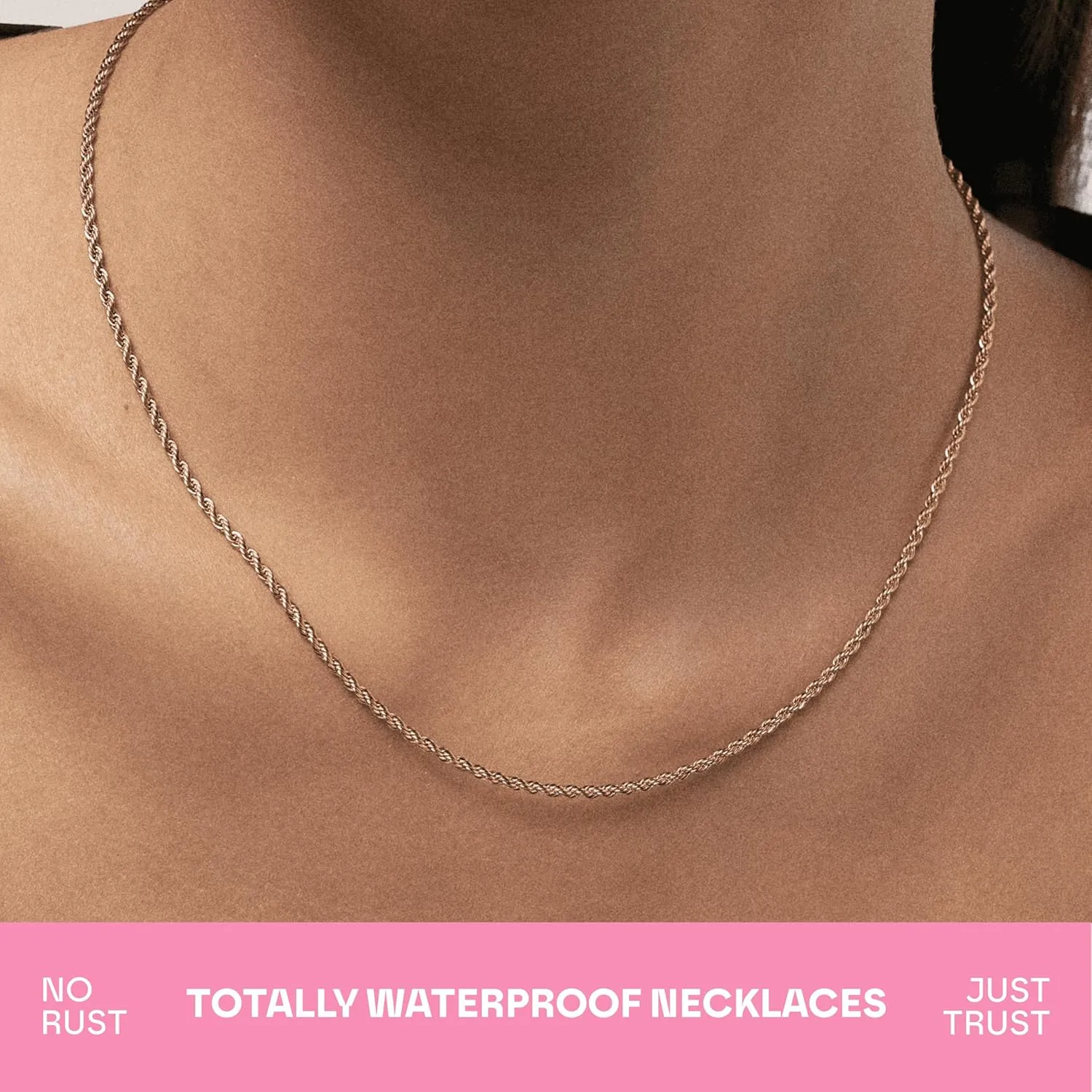 Hey Harper Gold Necklace For Women Trendy Necklace - 14K Golden PVD Coating Waterproof & Sweatproof Non Tarnish Jewelry Chain Necklaces