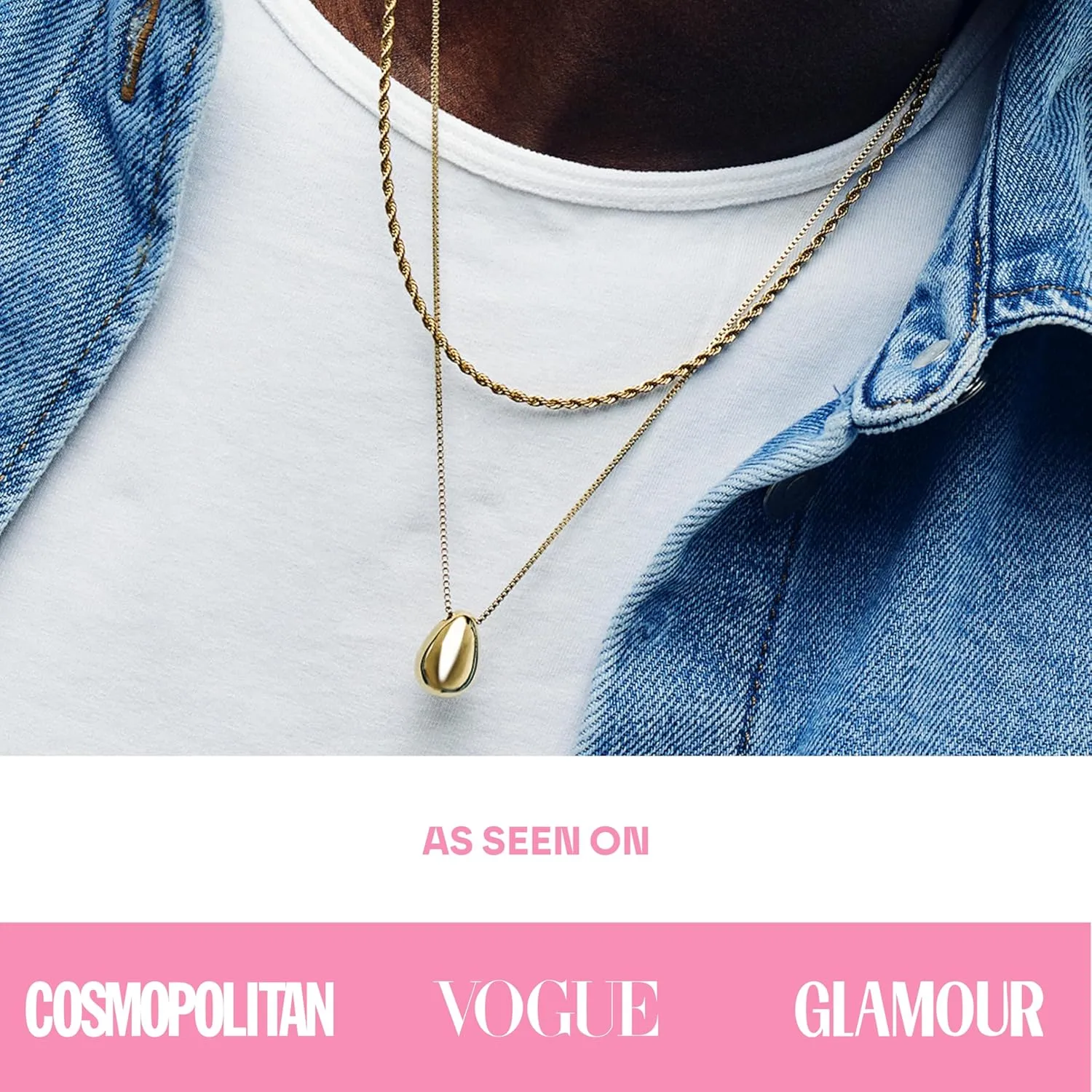 Hey Harper Gold Necklace For Women Trendy Necklace - 14K Golden PVD Coating Waterproof & Sweatproof Non Tarnish Jewelry Chain Necklaces