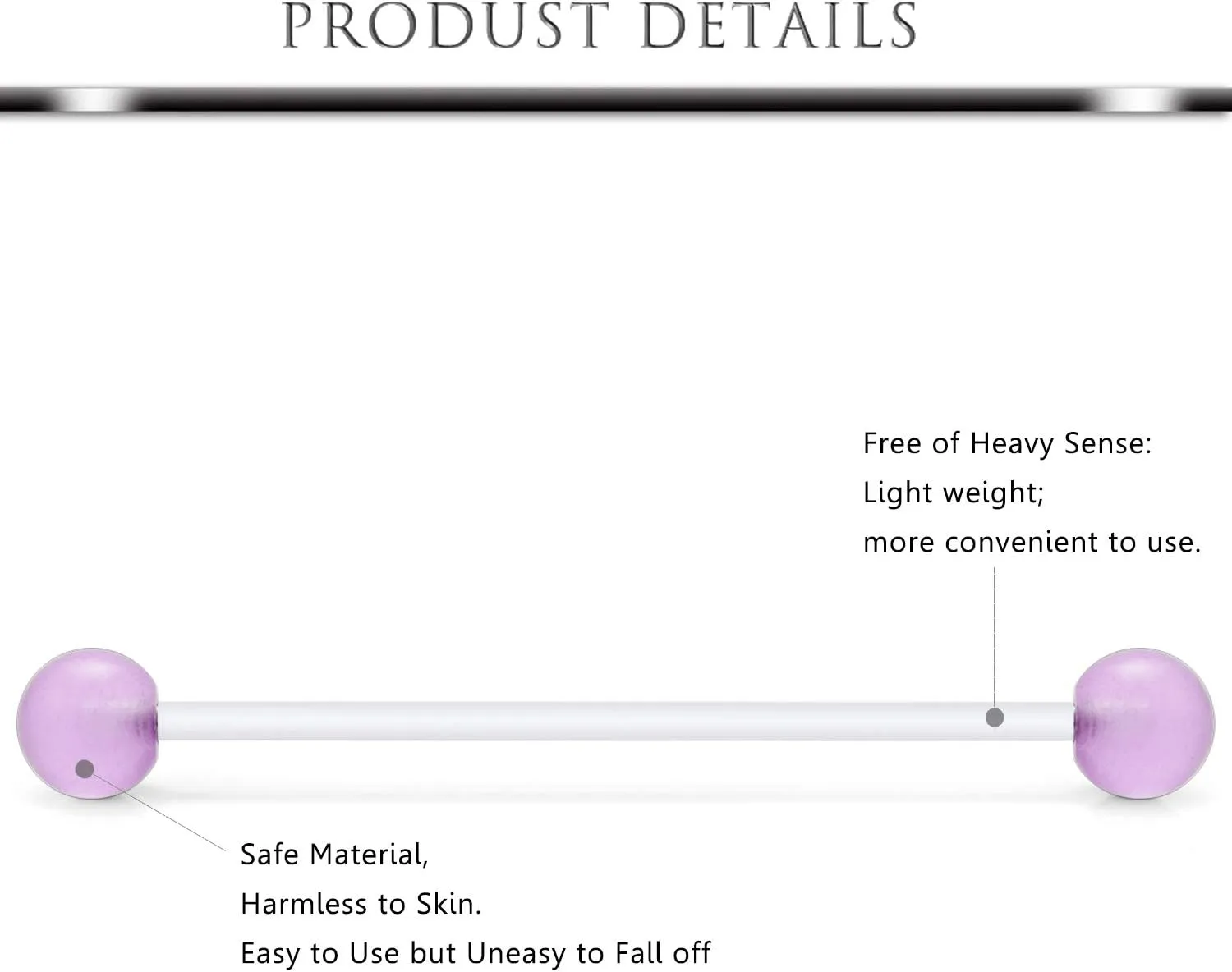 Hoeudjo Clear Cartilage Earring 16G 14G Piercing Retainers 24Pcs Flexible Acrylic Helix Hoop Bioflex Nose Lip Stud Eyebrow Tragus Septum Horseshoe Rings Body Jewelry for Work