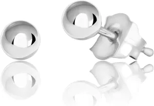 Honolulu Jewelry Company Premium Sterling Silver Polished Round Ball Stud Earrings with 5mm Backings, 2mm - 10mm