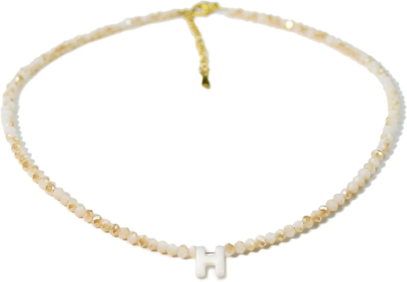 Initial Necklaces for Women - Trendy Beaded Choker Necklace for Women, Handmade Letter Choker Necklace Jewelry for Women