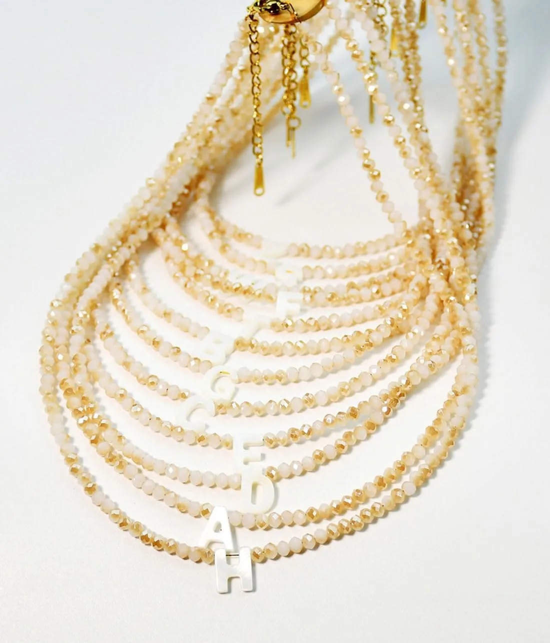 Initial Necklaces for Women - Trendy Beaded Choker Necklace for Women, Handmade Letter Choker Necklace Jewelry for Women