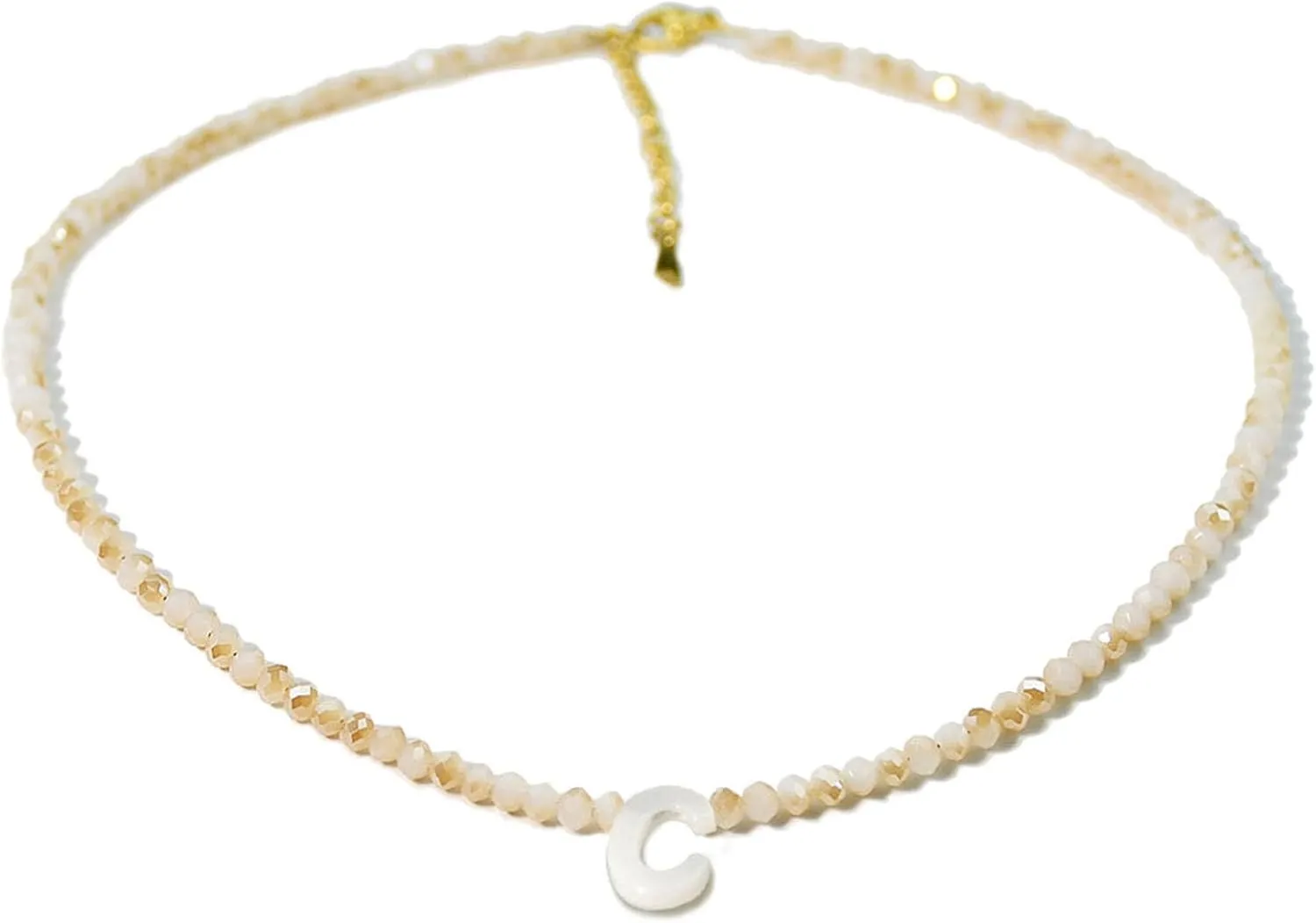 Initial Necklaces for Women - Trendy Beaded Choker Necklace for Women, Handmade Letter Choker Necklace Jewelry for Women