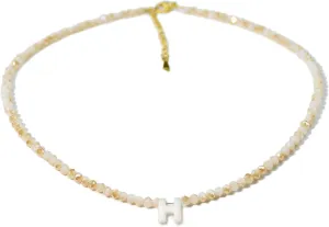 Initial Necklaces for Women - Trendy Beaded Choker Necklace for Women, Handmade Letter Choker Necklace Jewelry for Women