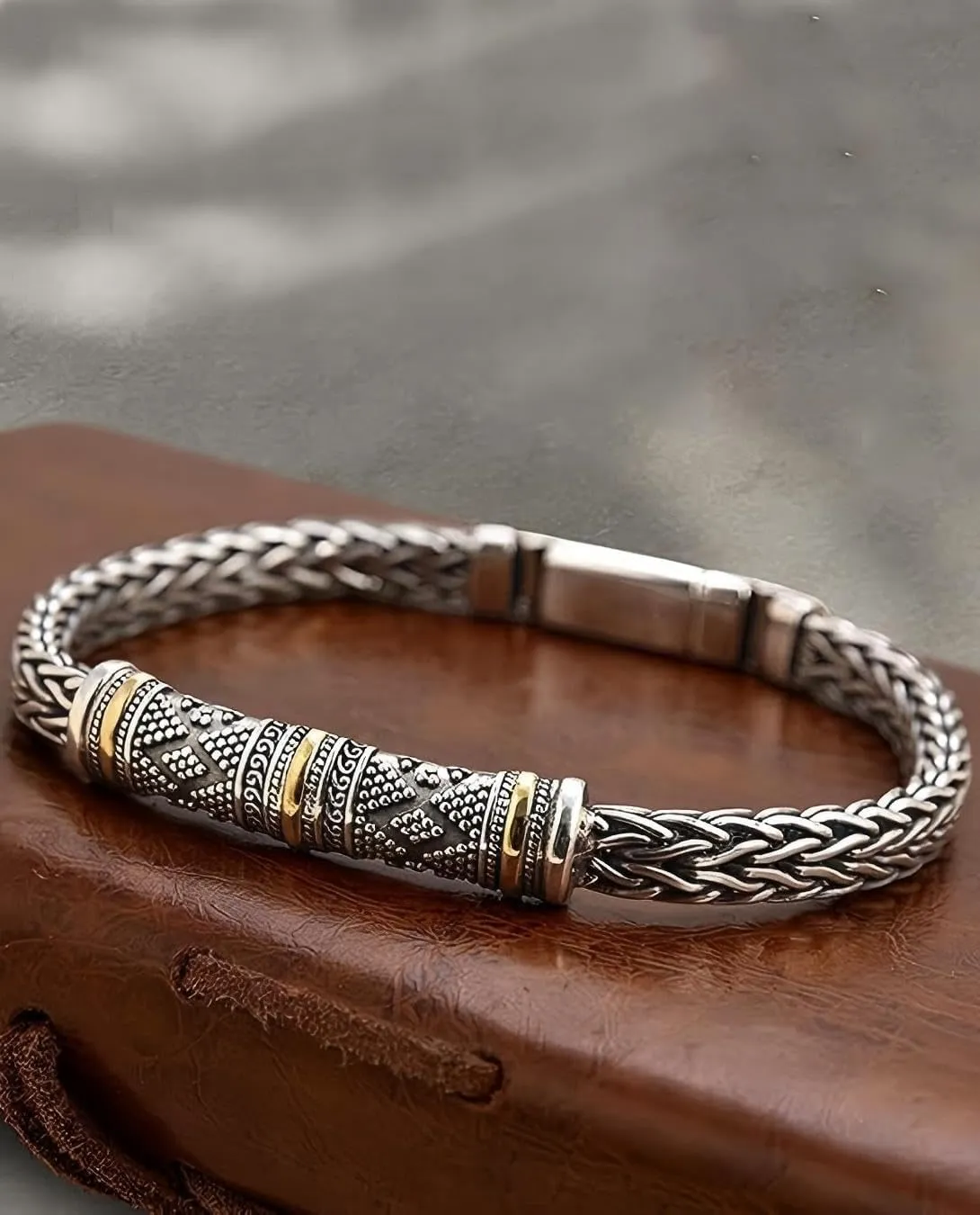 Italian Handmade Sterling Silver Mens Bracelets | Solid S925 Chain Bracelets | Men's Silver Bracelet Gift for Dad, Boyfriend, Son, My Man