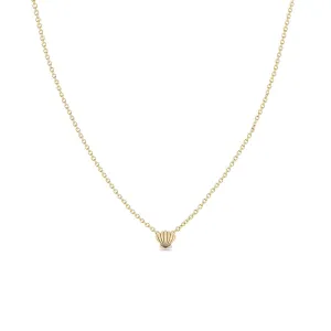 Itty Bitty Shell Necklace in Yellow Gold