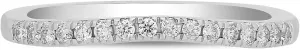 Jewelili Enchanted Disney Fine Jewelry 10K White Gold 1/6 CTTW Diamond Ariel Wedding Band