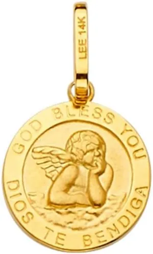 JewelryWeb 14k Yellow Gold Teen Religious Faith Inspiration Jesus Pendant Necklace 12x20mm-Pendant for Women