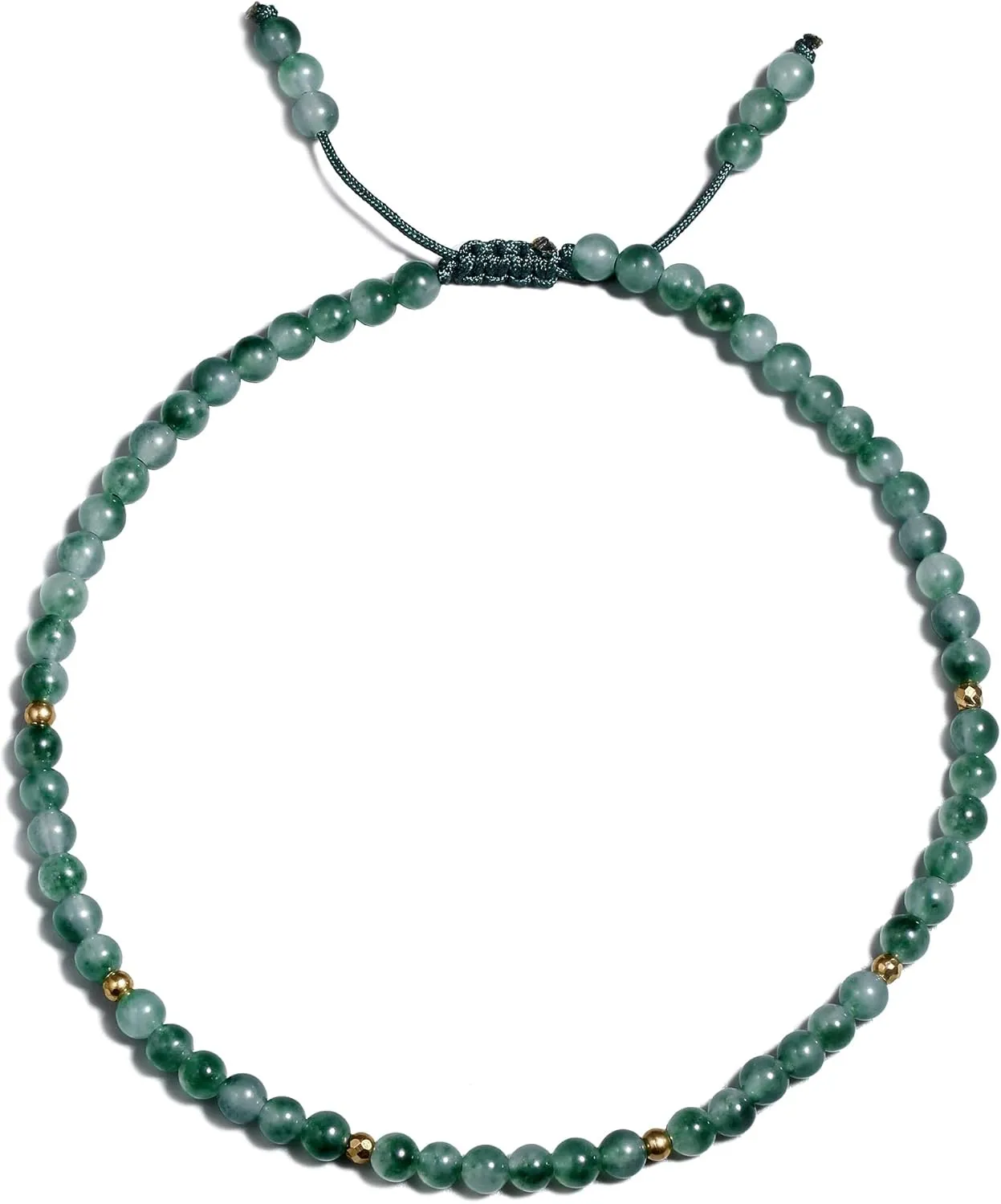 Jewever Gemstone Foot Anklet Bracelet for Women Beaded Stone Healing Energy Crystal Beach Foot Jewelry Adjustable(8.5-10 Inches)