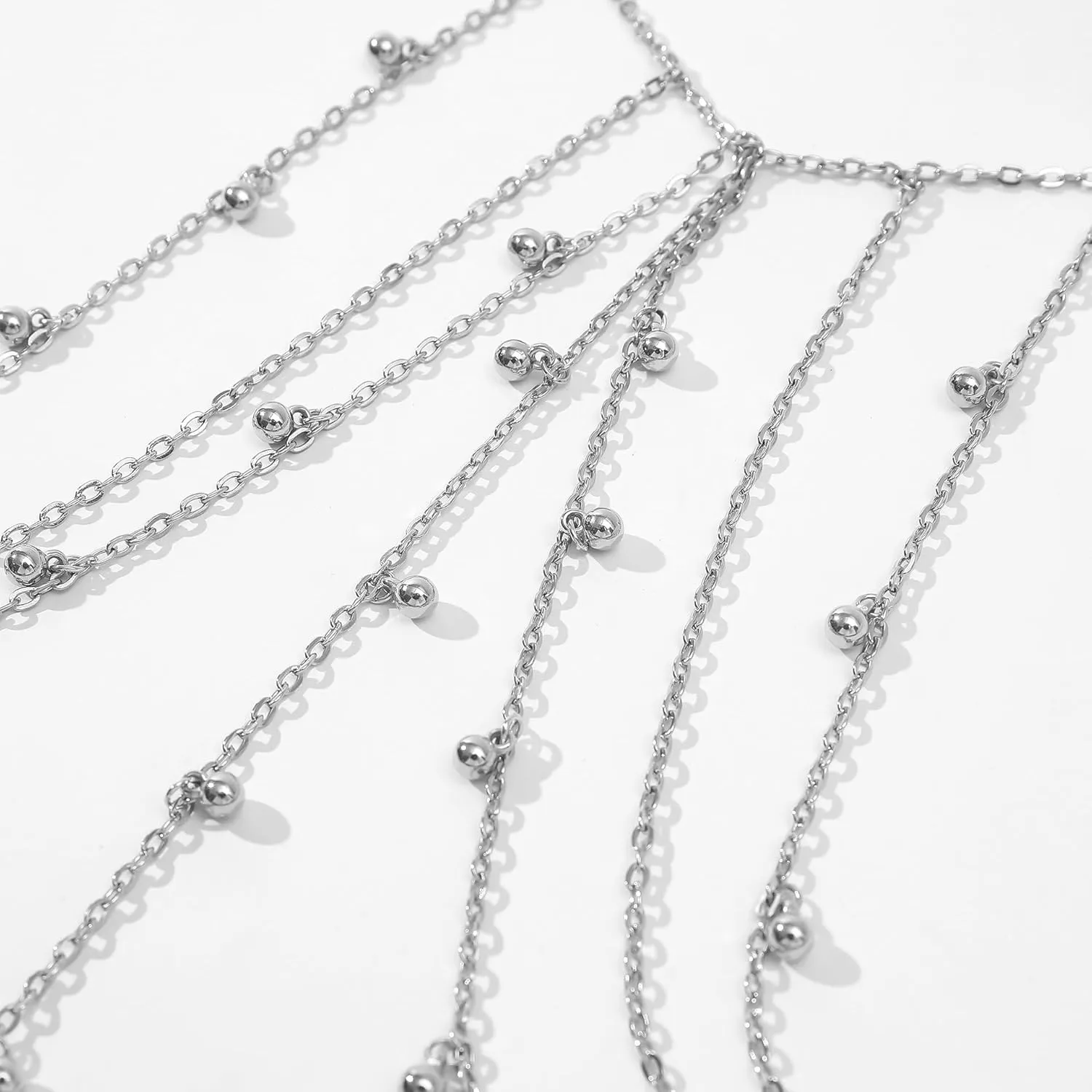 JFORYOU Nipple Rings with Body Chain Waist Chest Chain 14G Nipple Piercing Barbell Nipplerings Body Piercing Jewelry for Women