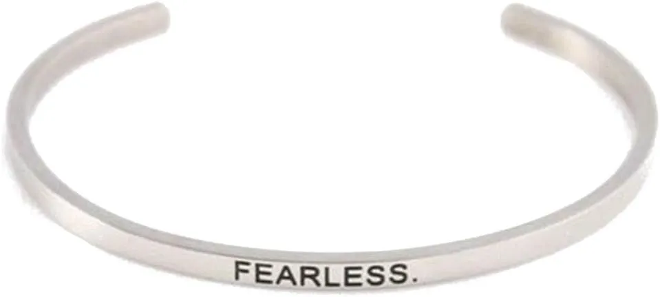 Jude Jewelers 4mm Width Stackable Stainless Steel Inspiration Encouragement Graduation Mantra Cuff Bangle Bracelet