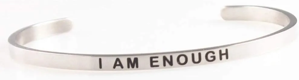 Jude Jewelers 4mm Width Stackable Stainless Steel Inspiration Encouragement Graduation Mantra Cuff Bangle Bracelet