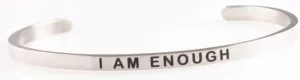 Jude Jewelers 4mm Width Stackable Stainless Steel Inspiration Encouragement Graduation Mantra Cuff Bangle Bracelet