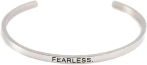 Jude Jewelers 4mm Width Stackable Stainless Steel Inspiration Encouragement Graduation Mantra Cuff Bangle Bracelet
