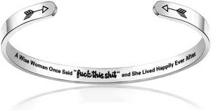 Jude Jewelers 6mm Width Stainless Steel Inspirational Encouragement Graduation School Open Cuff Bangle Bracelet