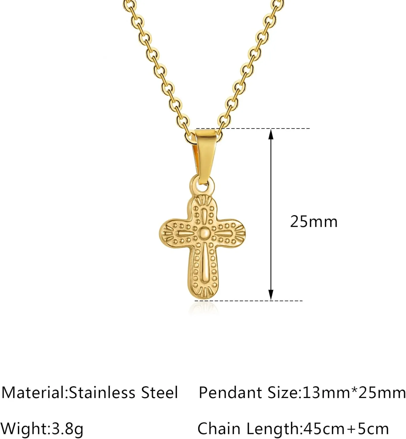 Jude Jewelers Stainless Steel Chrisitan Cross Religious Wedding Statement Party Holiday Necklace