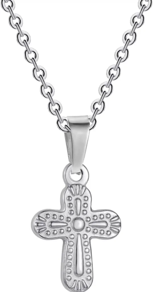 Jude Jewelers Stainless Steel Chrisitan Cross Religious Wedding Statement Party Holiday Necklace