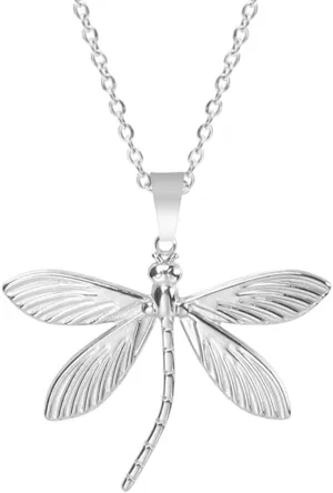 Jude Jewelers Stainless Steel Dragonfly Style Holiday Cocktail Party Statement School Class Pendant Necklace
