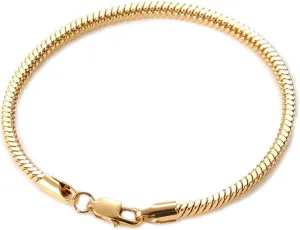 Jude Jewelers Stainless Steel Snake Chain Style Bangle Bracelet