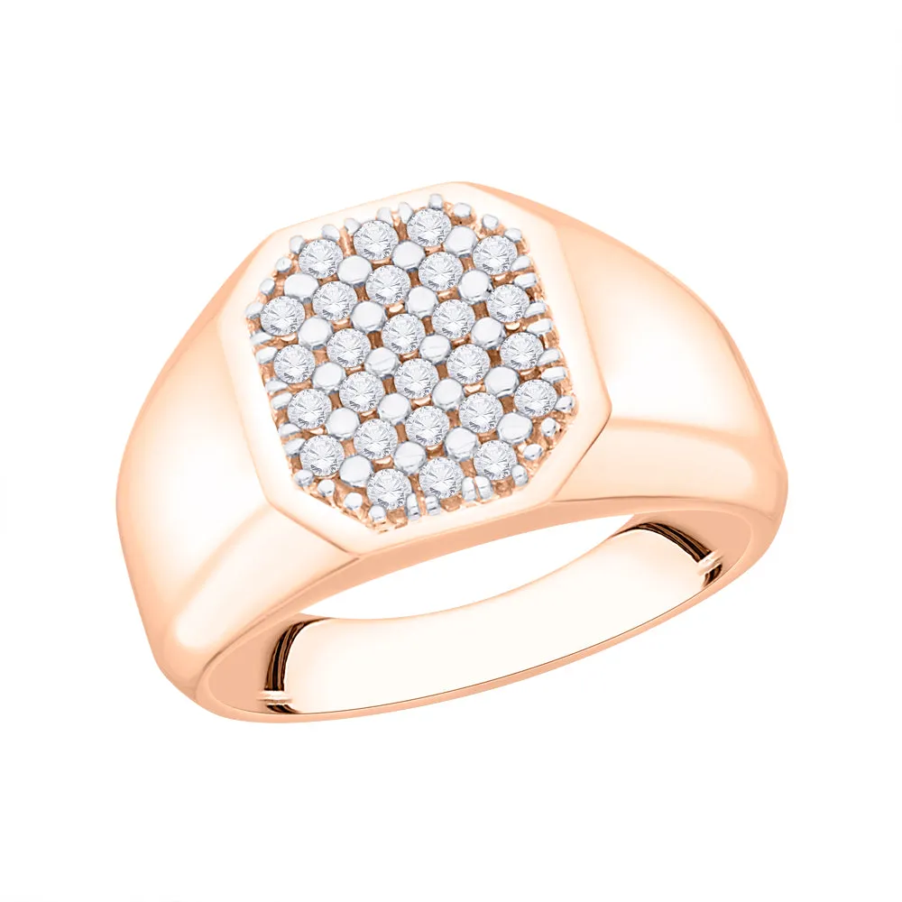 KATARINA 1/2 cttw Prong Set Cluster Diamond Men's Ring