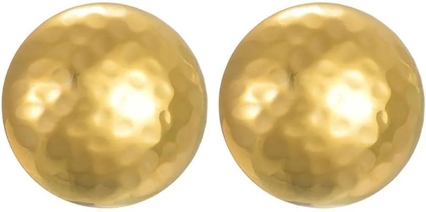 Kokoma Half Ball Stud Earrings for Women Stainless Steel Chunky Round Statement Earrings Hypoallergenic Ear Jewelry
