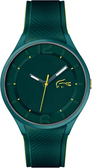 Lacoste Ollie Men's 3H Quartz Silicone Wristwatch - Water Resistant up to 5ATM/50 Meters, A Cool and Contemporary Choice for Him, 44mm