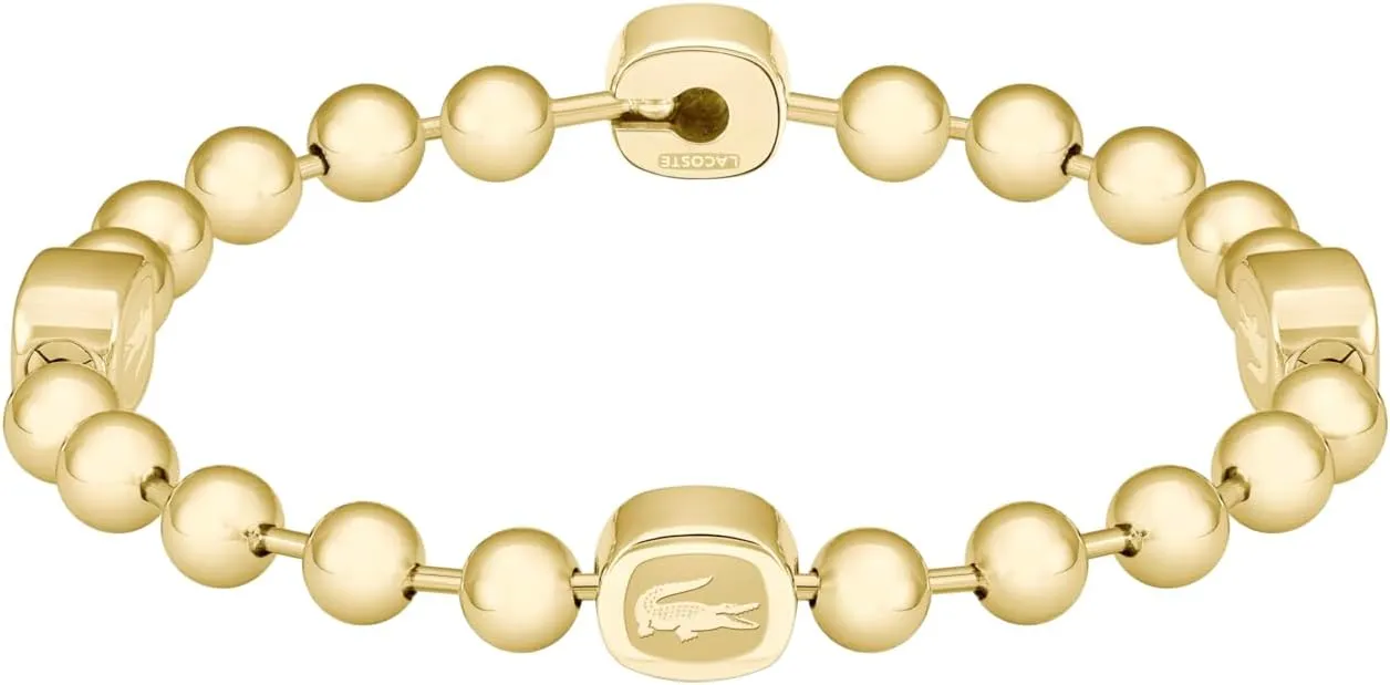 Lacoste Vigor Bead Chain Bracelet for Men - Stainless Steel Jewelry - Contemporary Design, Fashion Accessory - Gift For Him