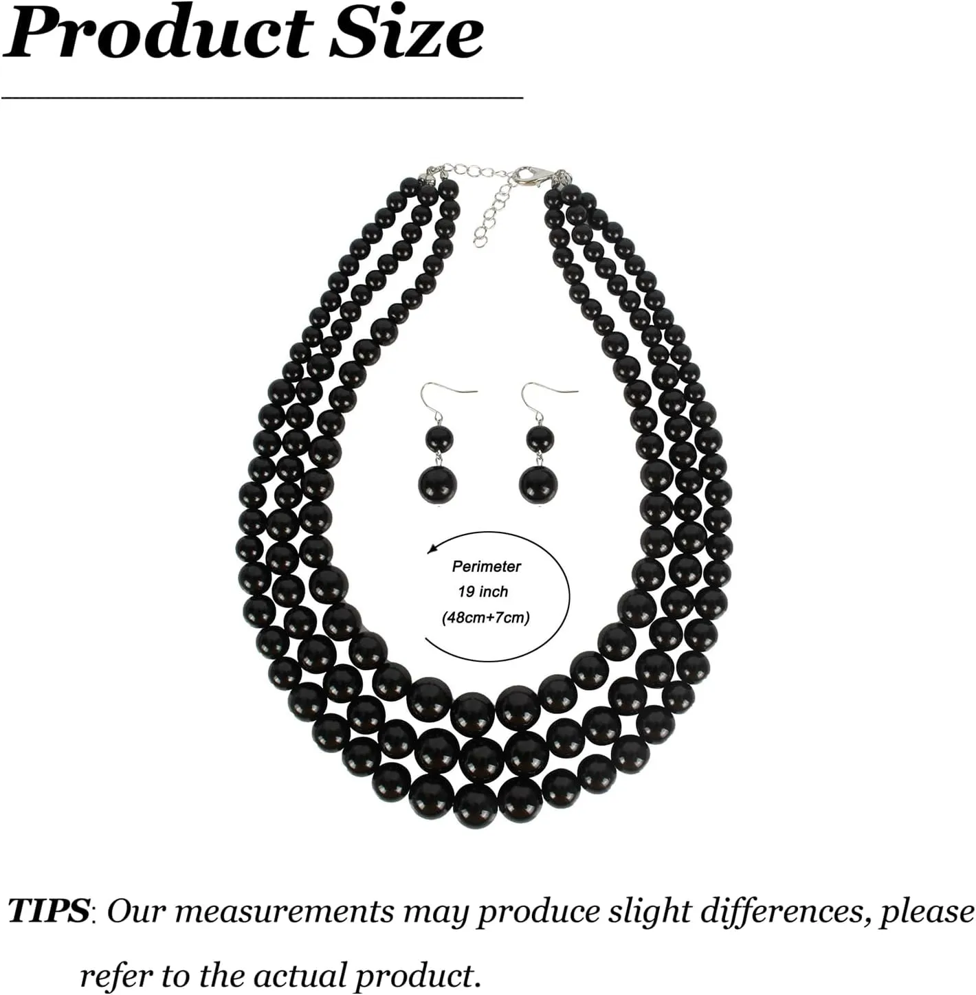 Long tiantian Pearl Choker Necklace Chunky Pearl Statement Necklace Bracelets Earrings for Women Trendy Red/White/Pink Mrs Roper Jewelry Set for Women Bridal Accessories