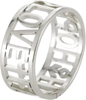 Love Faith Hope Heart Ring for Women Hers Stainless Steel Gold Color Fashion Rings Birthday Wedding Jewelry Gifts 2025