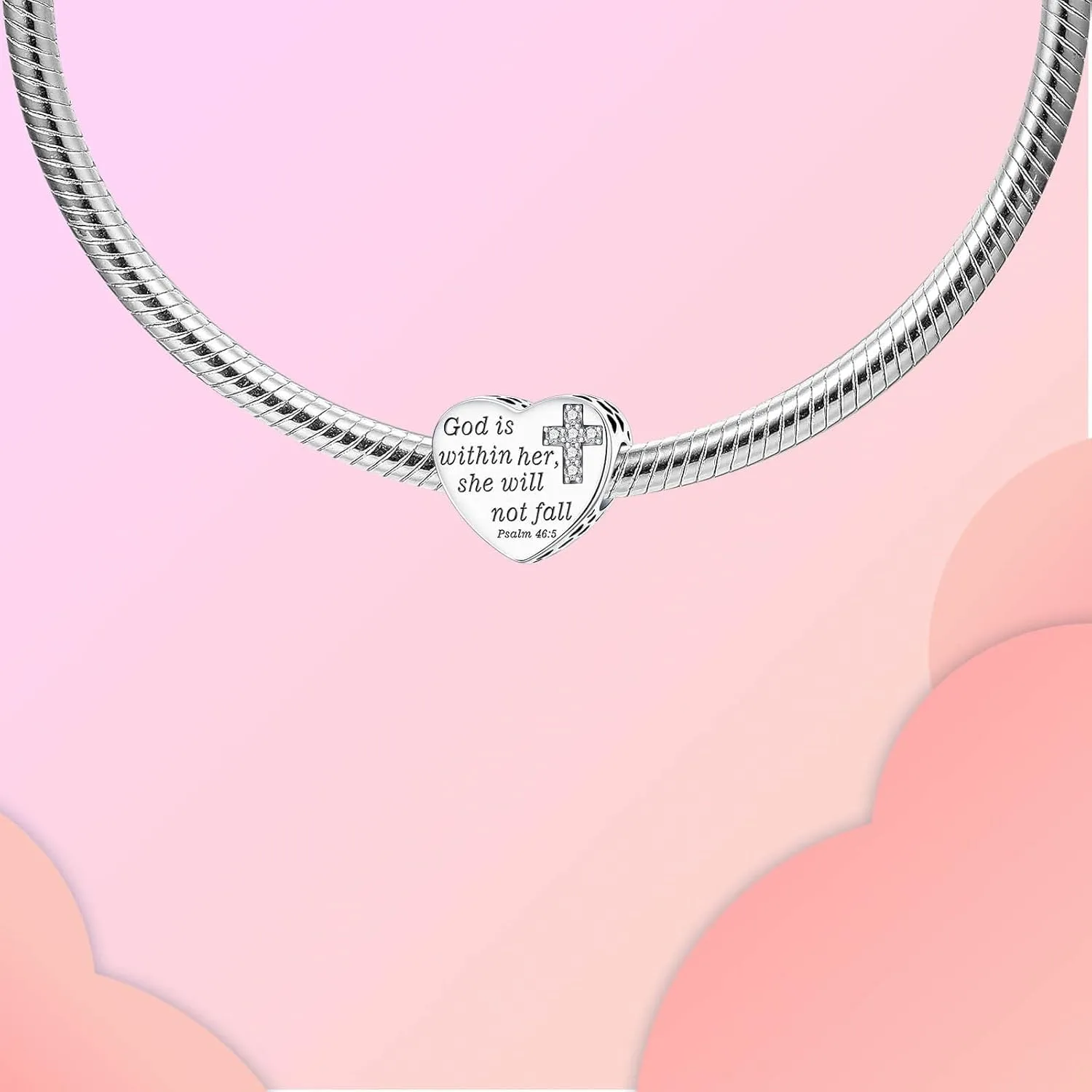 Love You Best Friend Grandma Wife Heart Charm 925 Sterling Silver Charms Fit for Bracelets Necklace Jewelry Gift for Women