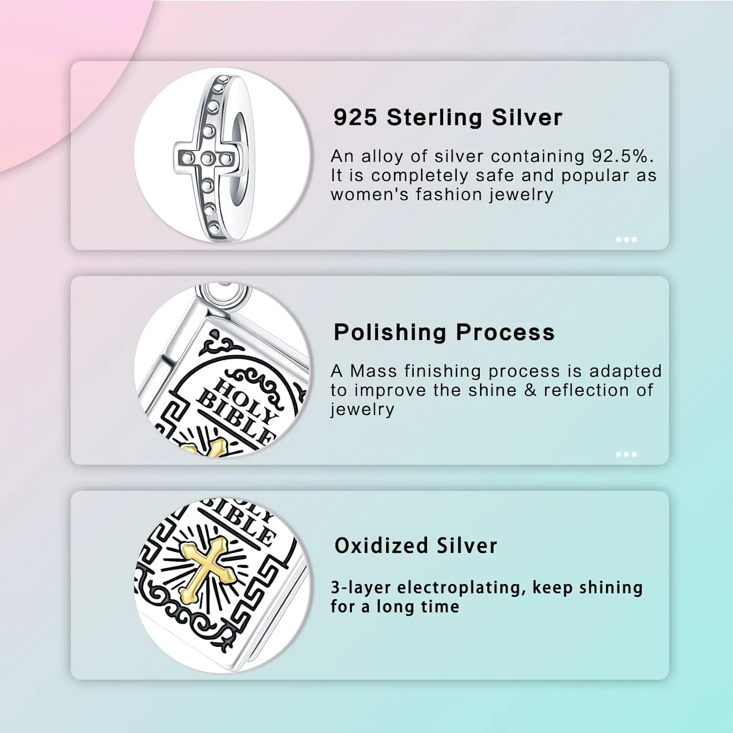 Love You Best Friend Grandma Wife Heart Charm 925 Sterling Silver Charms Fit for Bracelets Necklace Jewelry Gift for Women