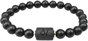 Luxurious Natural Black Matte Onyx Beaded Bracelet, Handmade Vintage Boho Style, 7.5 inches, Perfect for Beach and Vacation Essentials, Ideal for Men's Jewelry and Women's Clothes Accessory