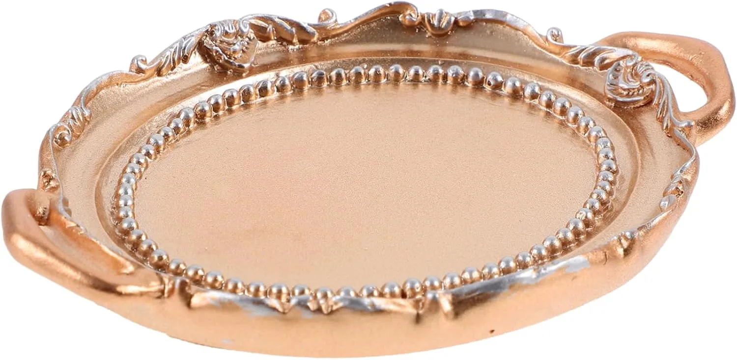 Luxurious Oval Resin Jewelry Dish Trinket Display Tray for Desktop Decor