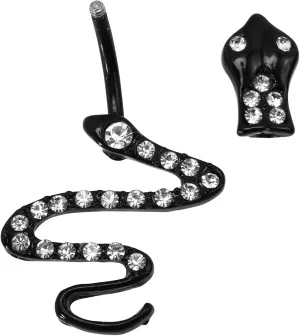 Luxurious Snake Navel Ring Snake Nail Accessory Fashionable and Attractive Navel Decoration for Women