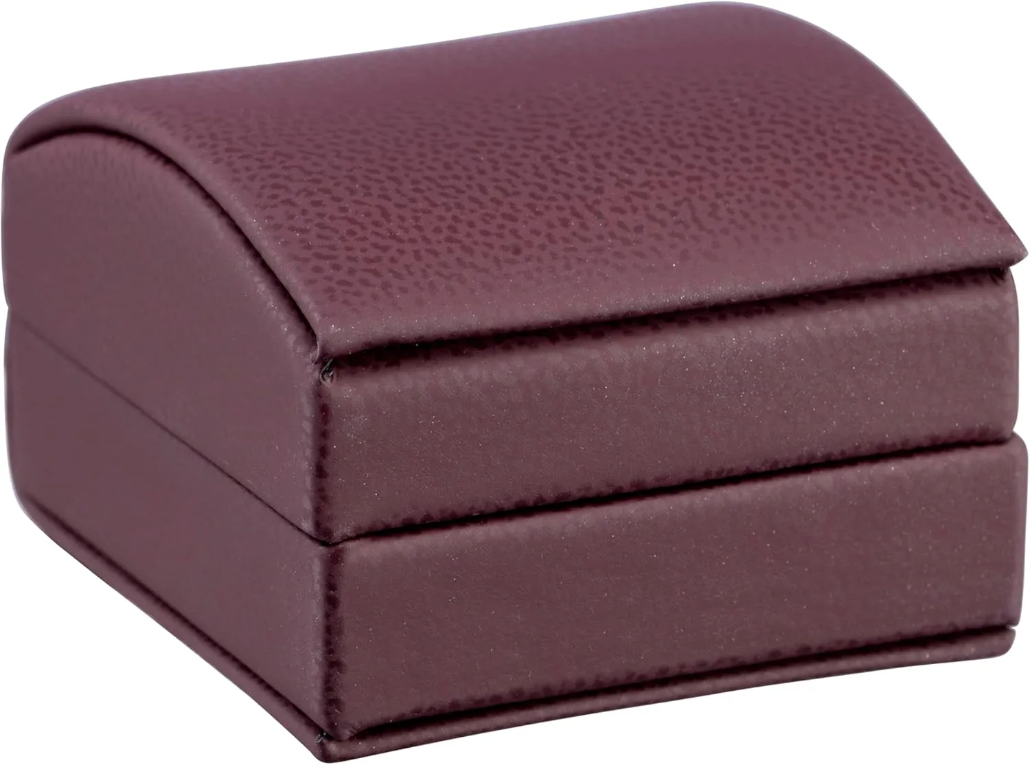 Luxury Dome-Shape Leather Earring Box for Women & Girls  Jewelry Gift Box Ideal for Studs, Small Hanging Earrings  Earring Case with Cream Ribbed Outer Box & Matching Bow Ribbon
