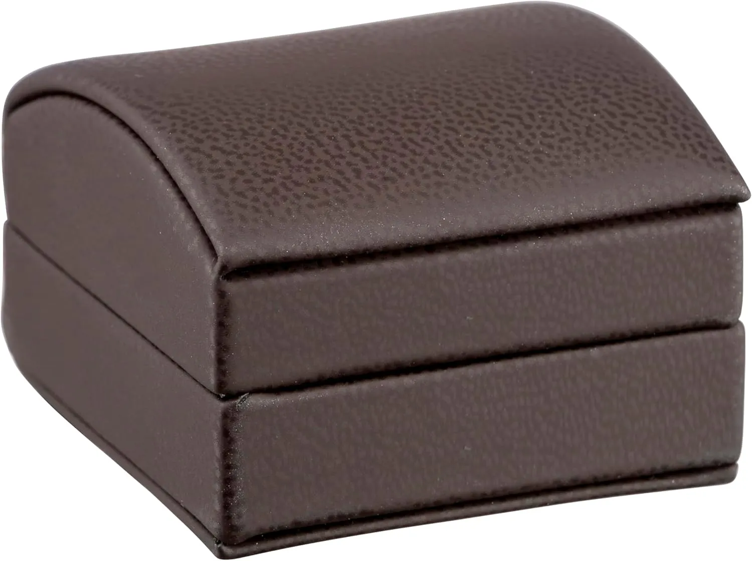 Luxury Dome-Shape Leather Earring Box for Women & Girls  Jewelry Gift Box Ideal for Studs, Small Hanging Earrings  Earring Case with Cream Ribbed Outer Box & Matching Bow Ribbon
