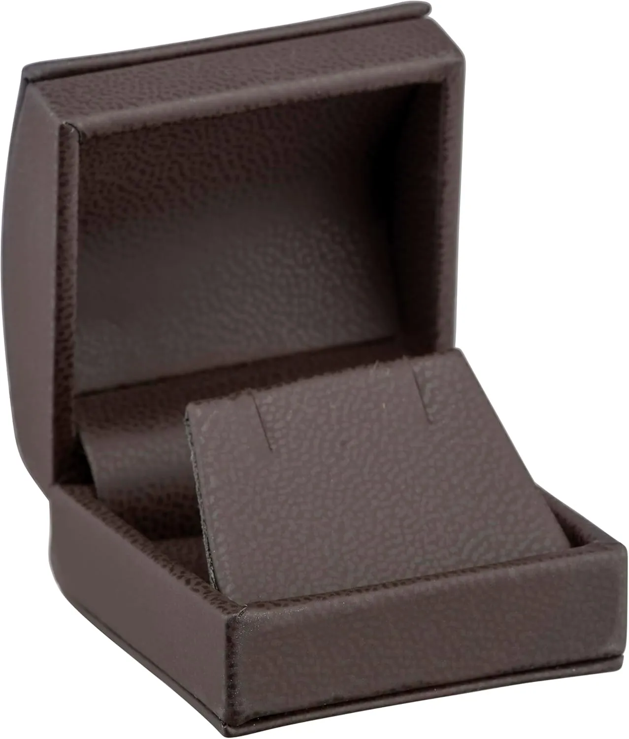 Luxury Dome-Shape Leather Earring Box for Women & Girls  Jewelry Gift Box Ideal for Studs, Small Hanging Earrings  Earring Case with Cream Ribbed Outer Box & Matching Bow Ribbon