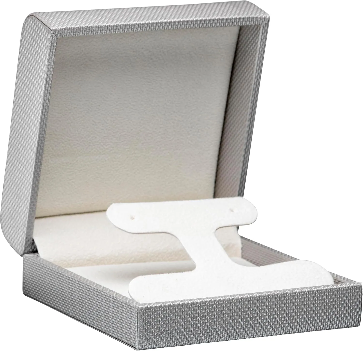 Luxury Weave Textured Large T-Style Earring Gift Box for Women & Girls  Jewelry Box Ideal for Hoops, Hanging Earrings  Earring Case with Soft Suede Interior and Matching Outer Box
