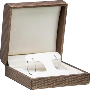 Luxury Weave Textured Large T-Style Earring Gift Box for Women & Girls  Jewelry Box Ideal for Hoops, Hanging Earrings  Earring Case with Soft Suede Interior and Matching Outer Box
