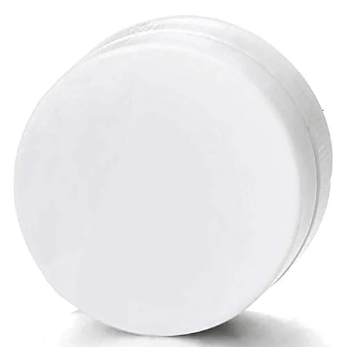Magnetic White Acrylic Circle Stud Earrings for Men Women, Non-Piercing Clip On Cheater Fake Gauges