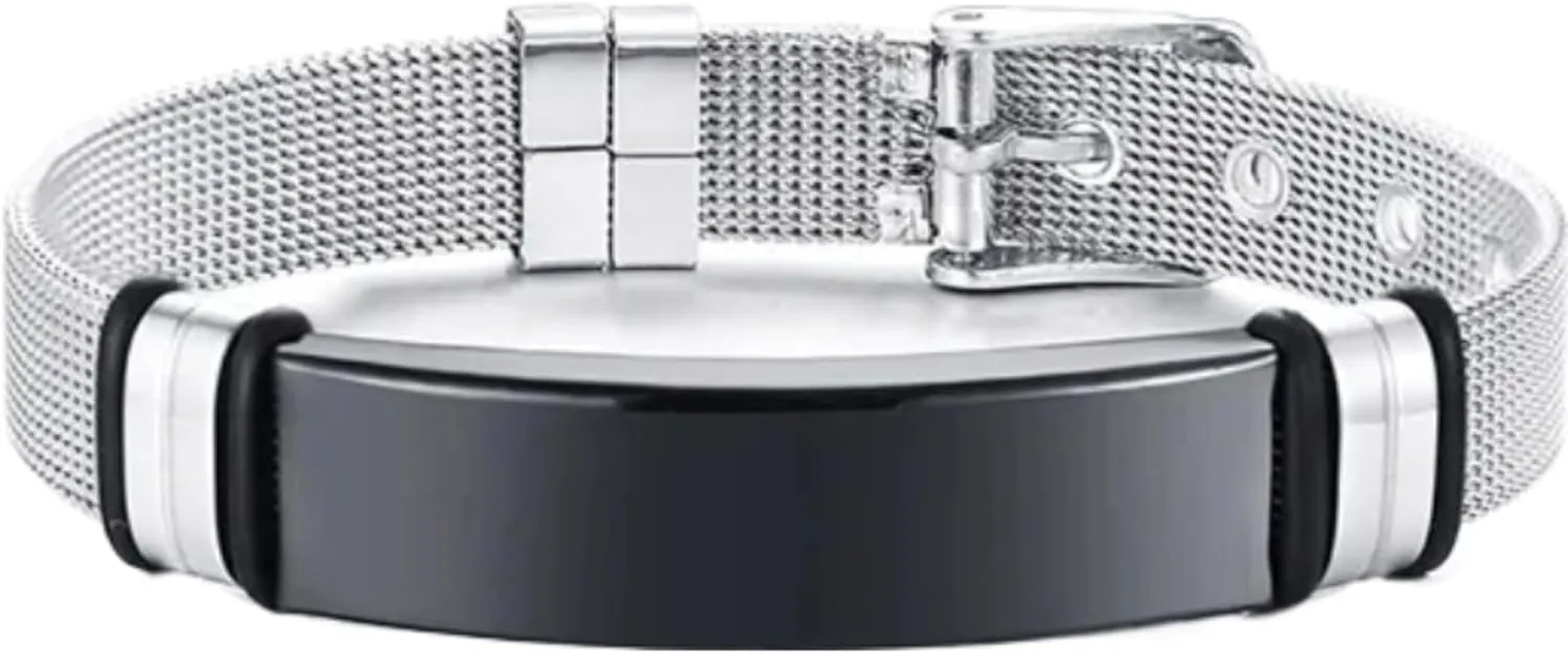 Mai & Claire 925 Sterling Silver Bible Verse Bracelet For Men And Women - Casual Laser Christian Lord's Prayer Cross Bracelet Inspirational Faith Love Jewelry
