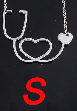 Medical Stethoscope Pendant Chain Necklace for Women