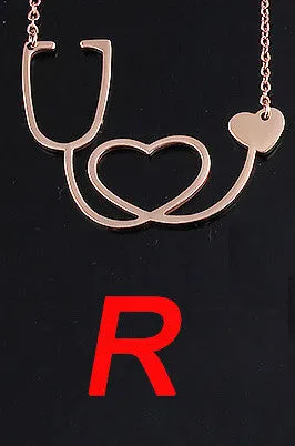 Medical Stethoscope Pendant Chain Necklace for Women