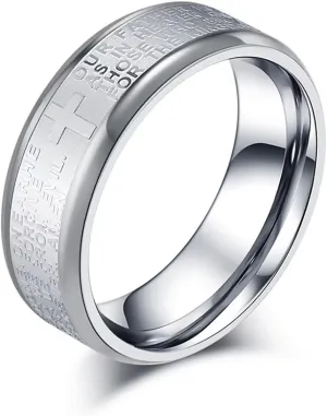 Meilord The Crusade Army Shield Sword Cross Titanium Stainless Steel Rings for Men and Boys Vintage Silver Black Punk Gothic Motorbiker Rings for His Gift