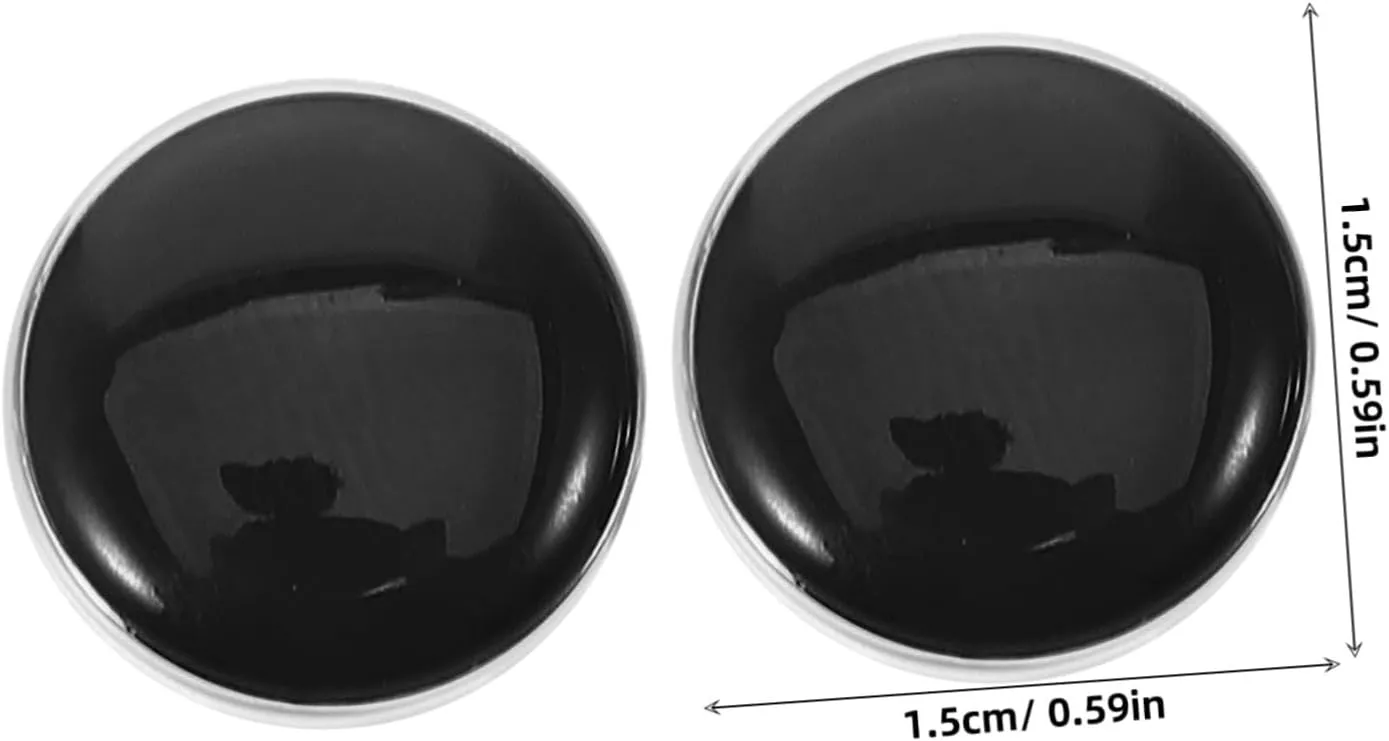 Men Black And Tuxedo Studs Elegant Button Covers For Formal Dress Shirts For Weddings Business