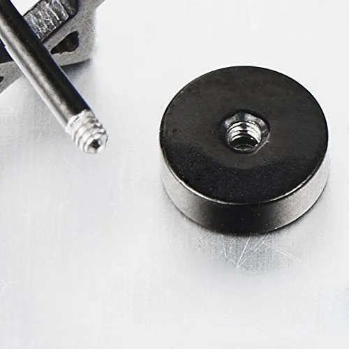 Men Women Black White Ace of Spade Circle Stud Earrings Steel Cheater Fake Ear Plugs Gauges Illusion
