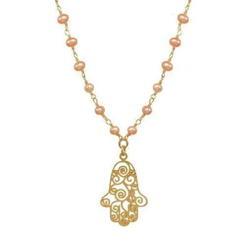 Michal Golan Gold Swirl Hamsa