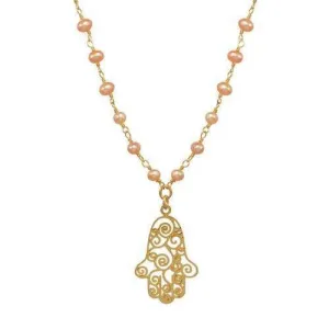 Michal Golan Gold Swirl Hamsa