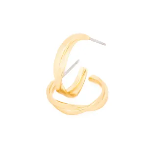 Michelle McDowell Kat Small Gold Hoop Earrings