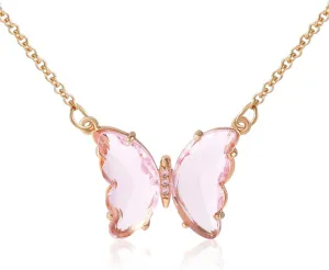 MISS RIGHT Butterfly Jewelry Birthstone Necklaces and Sterling Silver Stud Earrings for Women Trendy, Dainty Womens Preppy Aesthetic Crystal Jewelry